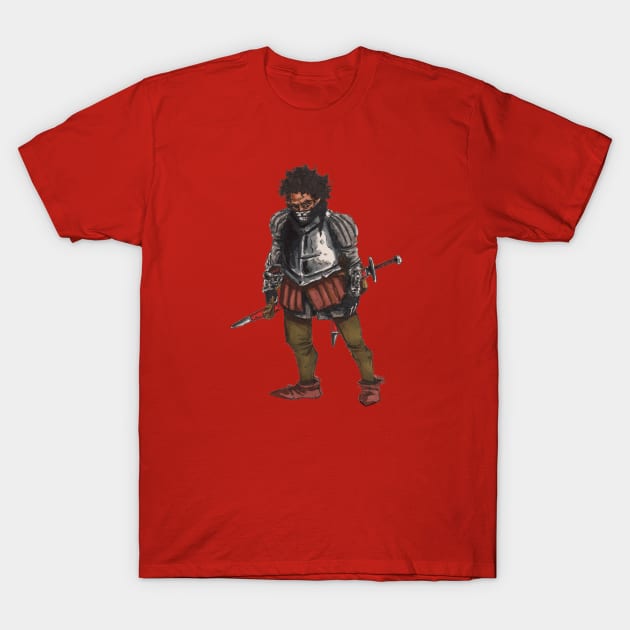 Garibaldi the Half Orc Fighter T-Shirt by Hominid